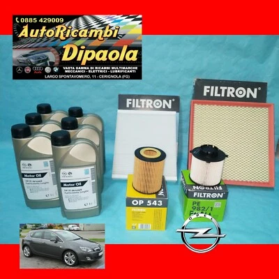 KIT TAGLIANDO OPEL ASTRA J 1.7 CDTI 101 110 125 131 CV 6L GM ORIG 5W30 +4 FILTRI