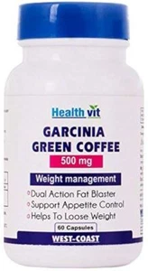 Healthvit Garcinia Grün Kaffee Kapseln 500mg, 60 Kapseln - Bild 1 von 8