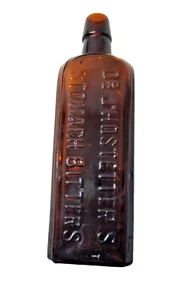 Botella antigua Dr J Hostetters estómago amargos 18 onzas ámbar vacía 3239 - Imagen 1 de 9