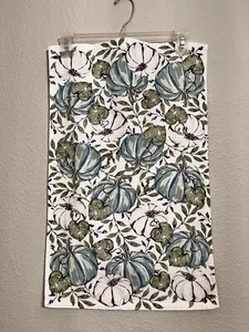 Kitchen Dish Hand Towel White Fall Pumpkins Leaves 100% Cotton Autumn Harvest - Picture 1 of 19