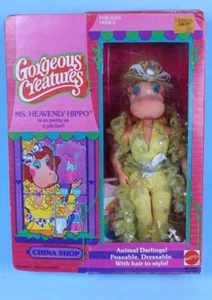 Bambola vintage 1979 Mattel Gorgeous Creatures Ms. Heavenly Hippopotamo in scatola - Foto 1 di 5