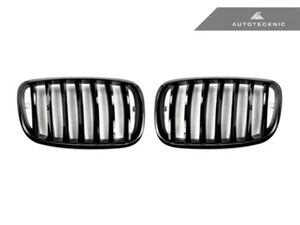 AUTOTECKNIC REPLACEMENT GLOSS BLACK FRONT GRILLE - BMW E70 X5 X5M E71 X6 X6M - Picture 1 of 1