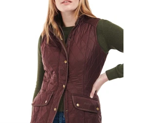 BARBOUR Cavalry Diamond-Quilted Gilet in Windsor Brown Tartan MSRP$200 - Picture 1 of 7