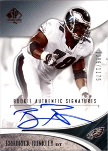A7893- 2006 SP Authentic #187 Brodrick Bunkley RC Auto /1175 - Picture 1 of 1