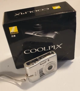 NIKON Coolpix L11 6.0 MP Compact Digital Camera with Box & Accessories. Silver. - Picture 1 of 12
