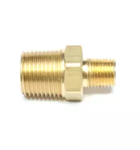 Hex Male Pipe Nipple Reducer 1/2 to 1/4 Npt Brass Fitting Air Water Fuel Oil Gas - Picture 1 of 7