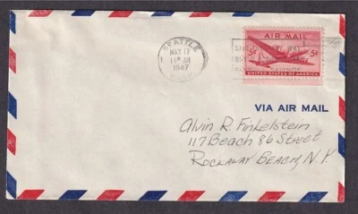 US #C32 SEATTLE TO ROCKAWAY BEACH NEW YORK 1947 - Image 1 of 2