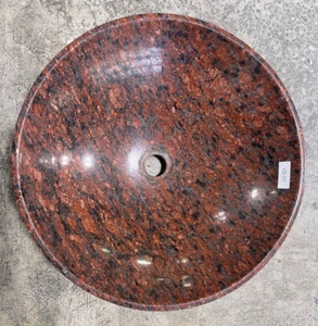 Vessel Sink Bowl Royal Red Granite Granite Round Bathroom Vanity VS-07 - Picture 1 of 4