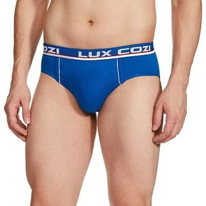 Lux Cozi Men's Cotton Brief (Pack of 3) (Color & Prints May Vary)select size - Picture 1 of 4