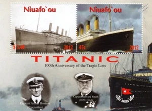 RMS TITANIC White Star Line Ship Stamp S/S Sheet #106 (2012 Niuafo'ou Tonga) - Picture 1 of 1