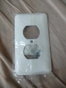 Mulberry 76101 Stahl Princess Größe 1-Gang Wandplatte (1) Duplex Buchse weiß - Bild 1 von 4