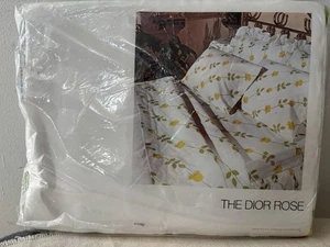 NIP Vtg Wamsutta Christian Dior Yellow Rose Twin Flat Sheet/ The Dior Rose/ - Picture 1 of 4