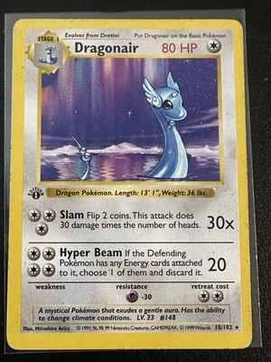 Pokémon TCG Dragonair First Edition Shadowless Base Set HP - Image 1 of 4