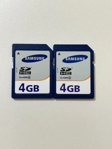 Used/ 2pcs Samsung authentic Multi-Use 4GB SDHC Memory Card Class 4/US Seller - Picture 1 of 3