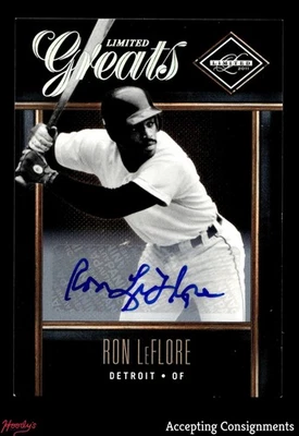 2011 Limited Greats Signatures #27 Ron LeFlore 252/499 AUTO TIGERS - Image 1 of 2