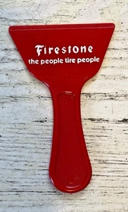 Rascador de hielo Firestone Tires publicidad vintage "the people tire" ¡Excelente! - Imagen 1 de 2