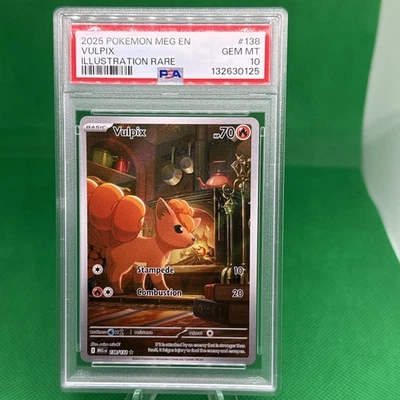 2025 POKEMON MEG EN-MEGA EVOLUTION ILLUSTRATION RARE #138 VULPIX PSA 10 - Image 1 of 2