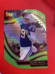 Panini Select #348 Jacob Eason 2020 verde neón Prizm troquelado - Imagen 1 de 2