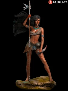 1/24 Resin Figure Model Full Kit Pocahontas Unpainted Unassembled DIY Toys - Picture 1 of 1