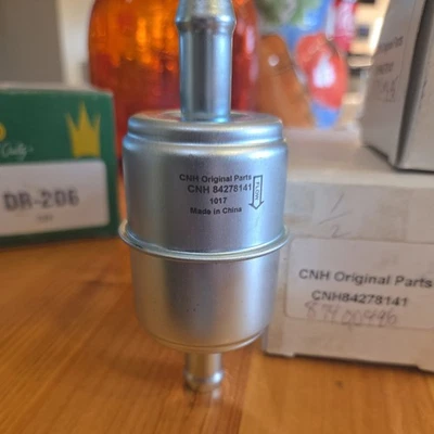 5 NOS CNH 84278141 Inline Fuel Filter Case New Holland   - Image 1 of 4