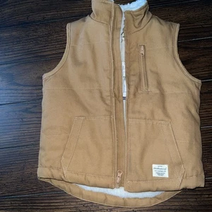 Original Weatherproof vintage since 1948 Boys denim brown zippered vest size 5 - Picture 1 of 10