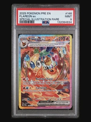 Pokémon Flareon Ex 146/131 2025 — Pre-Prismatic Evolutions Sir PSA 9 Foto 1 de 2