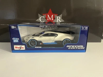 Maisto Bugatti Divo 1 18 Diecast Modelo Coche Blanco Perla Edición Especial Foto 1 de 4
