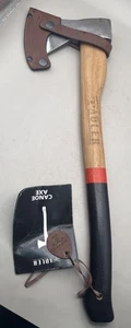 Adler Canoe Axe w/ 19.5” Hickory Handle & Leather Sheath 24628 Germany NEW - Picture 1 of 16