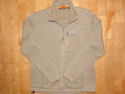 ORVIS R65 Mens Beige Tan MD Long Sleeve Sweater Fleece FULL Zip Jacket 3 Pockets - Image 1 of 4