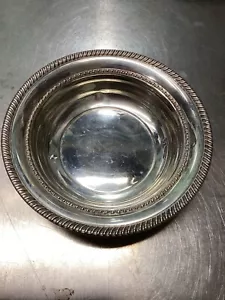 Vintage Fisher Dish Bowl Sterling Silver Reticulated Border Dishwasher Safe - Picture 1 of 5