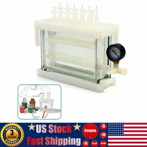 12 position solid phase extraction vacuum SPE manifold e - Picture 1 of 11