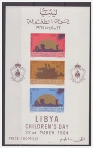 LIBIA INDIPENDENTE 1964 - INFANZIA FOGLIETTO ** MNH - Imagen 1 de 1