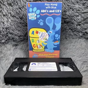 Blue’s Clues ABC’s and 123’s VHS Tape 1999 Nickelodeon Nick Jr Cartoon Kids Show - Picture 1 of 8