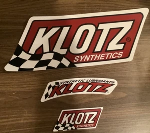 Original 15 x 6.5 inch KLOTZ Lubricants large decal & 2 additional KLOTZ decals - Picture 1 of 6