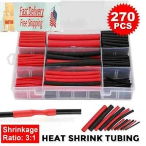 Wasserdicht 3:1 Verhältnis doppelwandig selbstklebend ausgekleidet Schrumpfschlauch Kit 270 Stck. - Bild 1 von 11