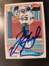 Jim Haslett Buffalo Bills 1982 Topps #29 Autographed Card