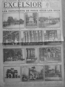 1918 Historical Monument Protected 2 Old Newspapers - Picture 1 of 2