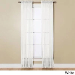 Miller Curtains Sheer Angelica Voile 59″ x 84″ Curtain Panel, White - Picture 1 of 1