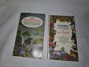 J.R.R. TOLKIEN 2 RARE VINTAGE PAPERBACK BOOKS BEHIND LORD OF THE RINGS READER - Picture 1 of 2