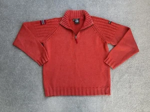 NAPAPIJRI Herren Wolle Pullover Gr. M Sweater Jumper Strickpullover 24510 Orange - Bild 1 von 10