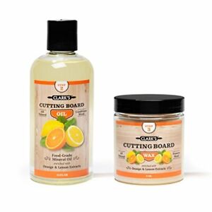 CLARK'S Cutting Board Oil & Wax (2 Bottle Set), Orange & Lemon Scent