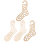 4pcs Wooden Sock Blockers for Knitting - Adjustable Stretchers & Display Molds