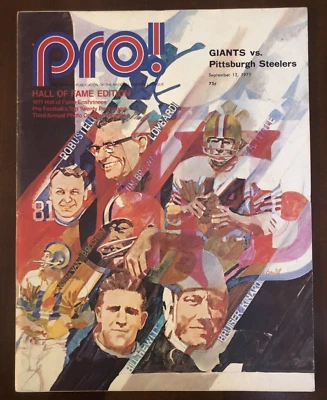 1971 NEW YORK GIANTS NFL FOOTBALL PROGRAM v. PITTSBURGH STEELERS YANKEE STADIUM - Image 1 of 4