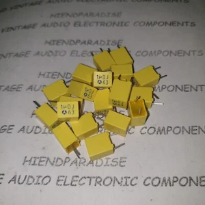 NUEVO DE LOTE ANTIGUO THOMSON 1uF 63V 5% pcm:5mm - ¡TAPAS DE AMPLIFICADOR MKT DE TUBO HQ PARA AUDIO! ¡20 piezas! - Imagen 1 de 3