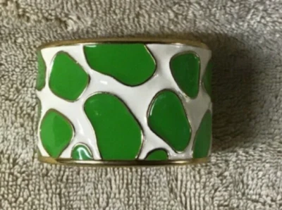 Pre-Owned: Lilly Pulitzer Cuff Green/Cream Bracelet - Image 1 of 3