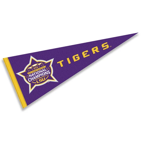 Louisiana State LSU Tigers Basketball National Champions Pennant Flag Banner Cover
