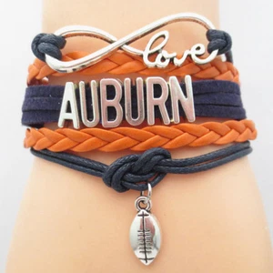 AUBURN TIGERS FOOTBALL KRIEGSADLER INFINITY KORDEL BETTELARMBAND SCHMUCK - Bild 1 von 4