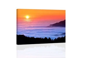 Sunset Over The Clouds - CANVAS OR PRINT WALL ART - Picture 1 of 3
