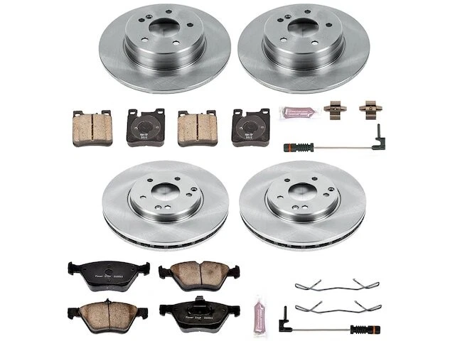 Kit de pastillas de freno y rotor delanteras y traseras para Mercedes CLK320 1998-1999 NM691XF Foto 1 de 1