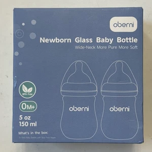 Oberni, Neugeborene Glas Baby Flasche, 5oz, 2 Pack, Weithals - Bild 1 von 5